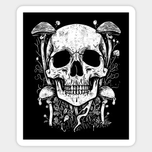 Skull Mushrooms Goth Dark Vintage Sticker